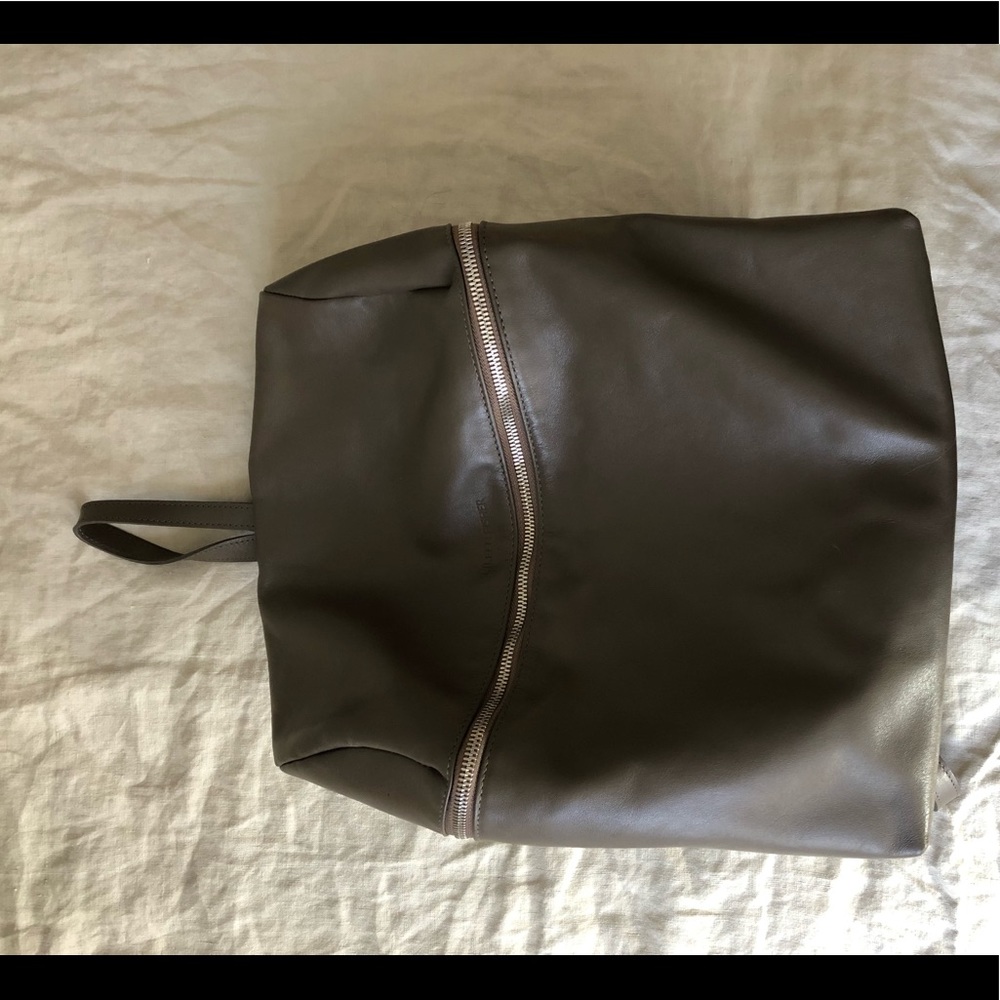 Eileen Fisher Leather Taupe Backpack